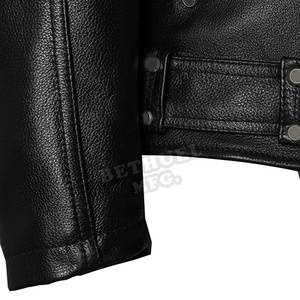 Chaqueta de Cuero Nueva con Logotipo Personalizado para Hombre, Chaqueta de Cuero Genuino de Moda al por Mayor para Hombre - Product Image 4