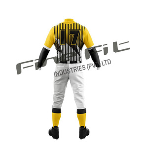 Conjunto de uniforme de béisbol deportivo personalizado para hombre más vendido, pantalones de Jersey de poliéster 100% transpirables con colores personalizados para ropa de equipo - Product Image 3