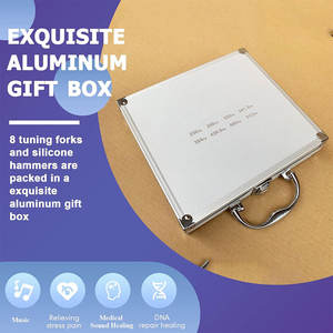 BRAND NEW Set of 8 PRO Tuning Forks for Manual Sound Therapy Healing Chakras Achieving Perfect Harmony for Body Mind <b>Spirit</b> - Product Image 2