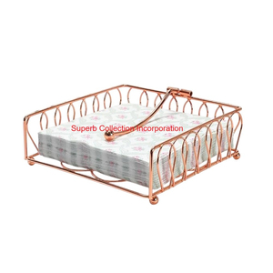 Servilletero de acero inoxidable moderno y elegante con diseño de desplazamiento Servilletero de metal decorativo para mesa de comedor Restaurante - Product Image 6