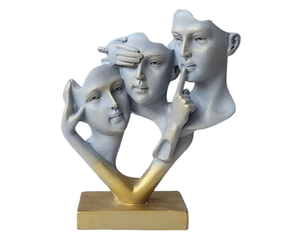 Dernière conception de sculpture de table à visage humain pour dessus de table Sculpture abstraite moderne pour la décoration de la maison Sculpture décorative en métal - Product Image 4