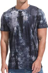 เสื้อยืดผู้ชายแขนสั้นคอกลมผ้าฝ้ายนุ่มสีพื้น - Product Image 4