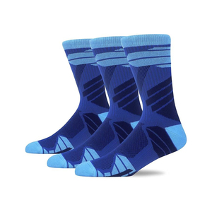 Chaussettes de sport anti-frottement, construction de la couture de l'orteil lisse, mélange de nylon, coton et élasthanne pour une performance athlétique sans ampoules - Product Image 3