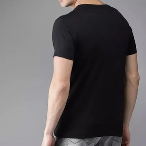 Venta caliente Color sólido cómodo peso ligero hombres camisetas/100% algodón nuevo diseño adulto tamaño hombres camiseta hecha hombres camiseta - Product Image 6