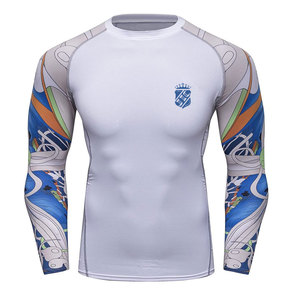 เสื้อรัดกล้ามเนื้อ MMA รุ่นใหม่ ระบายอากาศได้ดี ผลิตจากผ้าสแปนเด็กซ์/โพลีเอสเตอร์ แขนยาว เป็นมิตรต่อสิ่งแวดล้อม ขนาดสั่งทำได้ คุณภาพสูง ขายดีที่สุด - Product Image 1