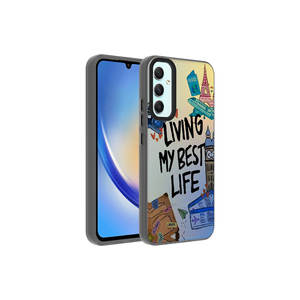 Coque de protection rigide anti-traces de doigts avec motif dragon pour Samsung Galaxy A34, série voyage, protection UV - Product Image 1