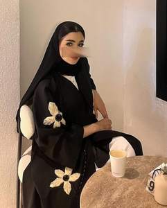 Abaya de Manga Larga de Seda Hecha a Mano de Primera Calidad, Antiarrugas, para Mujer, Color Personalizado, Ropa de Oración, Talla Adulto - Product Image 2