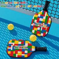 Ensemble de housse de raquette de pickleball et de pochette à balles, accessoires sportifs personnalisés en néoprène, fournisseur d'articles cadeaux, usine avec emballage à étiquette suspendue