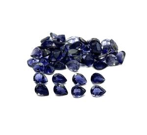 Iolite bleue naturelle de qualité AAA, taille poire, pierre précieuse en vrac 5-15 MM, vente en gros pour la fabrication de bijoux - Product Image 4