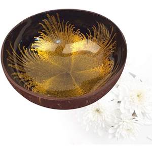 Tazón de coco de laca hecho a mano de alta calidad con varios diseños modernos para decoración de fiestas, tazón de laca barato al por mayor - Product Image 2