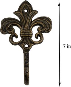 Premium <b>Wall</b> Mounted Cast Iron Coat <b>Rack</b> Single Spire Design <b>Hook</b> for Home Decor & Clothing for Door Use - Product Image 5