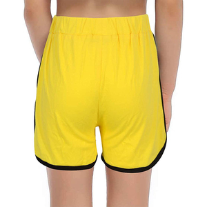 Pantalones cortos de sudor para correr y gimnasio de cintura alta para mujer, poliéster de algodón de verano personalizado con características transpirables y bolsillos - Product Image 5