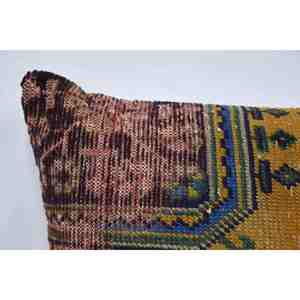 28x28 pouces multicolore bohème Patchwork laine Kantha oreiller brodé Floral Vintage imprimé coussin décoratif tissé Technique - Product Image 2