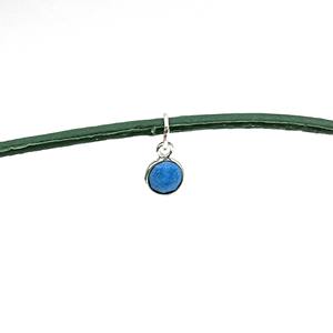 <b>Turquoise</b> Birthstone Round Bezel Pendant 6mm Faceted Gemstone Sterling Silver Handmade Charm <b>Necklace</b> Handmade Gifts Jewelry - Product Image 4