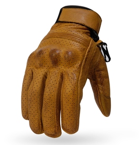 Guantes de carreras deportivas de verano antideslizantes transpirables perforados de cuero PU Auto motocicleta esquí protección al aire libre - Product Image 1