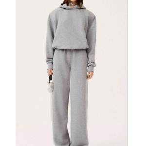 Survêtement deux pièces Activewear Coton Polaire Sport Ensemble Hiver Mode Chaud À Capuche Joggers Streetwear Survêtement Polaire À Capuche - Product Image 2