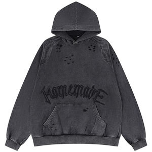 Sweat à capuche délavé à l'acide nouveauté vêtements d'hiver lourds hommes vêtements décontractés à capuche/vente en gros de sweats à capuche imprimés de logo personnalisé vêtements de rue - Product Image 2