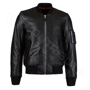 Chaqueta de Cuero Vacuno Suave y Transpirable de Alta Calidad Personalizada para Hombre, Ropa Exterior Informal de Moda, Venta al Por Mayor OEM - Product Image 4