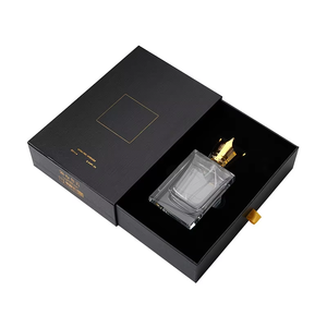 High End Custom Printed <b>Black</b> Drawer Packaging <b>Box</b> for Perfume Bottle Manufacturer Wholesale Luxury Rigid Paper Sliding <b>Box</b> - Product Image 1