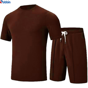 Nouvelle collection d'été, ensemble court en coton unisexe confortable et respirant, logo personnalisé, ensemble de jogging court pour homme en taille plus - Product Image 4