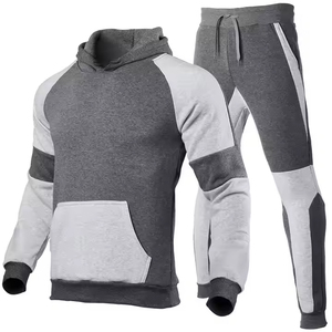 Personalizado 100% algodón hombres Jogger conjunto bordado Etiqueta Privada Unisex sudaderas con capucha chándal de los hombres con capucha - Product Image 4