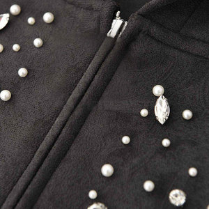 Sudaderas con Pedrería, Sudadera Cómoda de Algodón con Decoración de Piedras Brillantes, Estilo de Sudaderas con Pedrería - Product Image 3