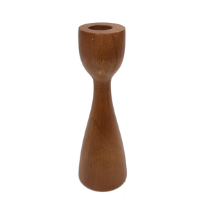 Bougeoir conique en bois marron fini pour la maison mariage noël éclairage de table décor fait à la main en vrac meilleure vente - Product Image 3