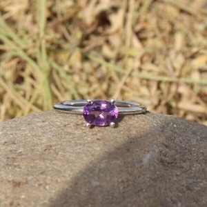 Anillo de Amatista, Plata de Ley 925, Anillo Hecho a Mano, Regalo para Ella - Product Image 1