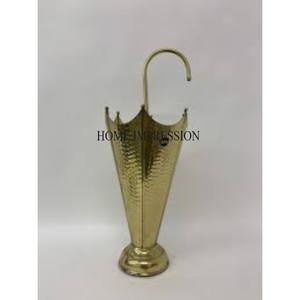 Trending Pattern Arrival High Grade Gold Plated Most Fancy Unique Designer Heavy Duty Metal <b>Umbrella</b> <b>Stand</b> From Indian Supplier - Product Image 5
