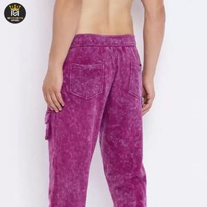 Prix raisonnables vêtements d'été respirants hommes lavage à l'acide joggers vente chaude lavé à l'acide pantalons pour hommes lavés - Product Image 5