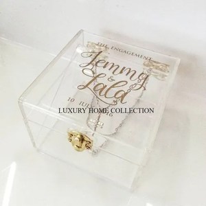 Cartes acryliques transparentes boîtes de rangement conception merveilleuse vaisselle de Table luxe nouveau Style cartes de mariage organisateur de stockage à vendre - Product Image 5