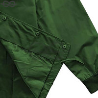 Blanc hommes coupe-vent en Nylon entraîneurs veste léger résistant à l'eau pleine pression avant ourlet réglable coupe athlétique Sports d'équipe