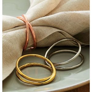 Luxury <b>hand</b> <b>cast</b> metal napkin rings for dining table enhancement weddings and celebratory event settings - Product Image 4