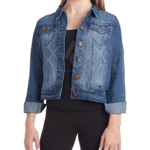 แจ็กเก็ตยีนส์สำหรับผู้หญิงแจ็กเก็ตยีนส์ขนาดใหญ่ออกแบบได้ตามต้องการดีไซน์ล่าสุด - Product Image 2