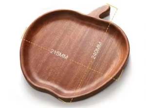 Plateau de service en forme de cœur en bois d'acacia avec finition naturelle de qualité supérieure - Product Image 6