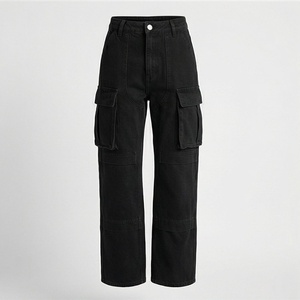 Pantalones Cargo de Mezclilla para Mujer, de Alta Calidad, Nuevos Productos al por Mayor, Pantalones Anchos, Elegantes, a la Moda, Ropa de Calle para Mujer - Product Image 1