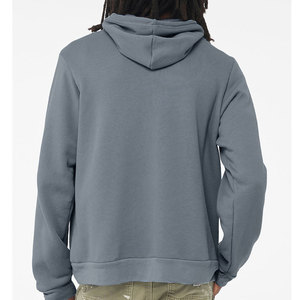 Bella + Canvas 3719 Premium nuevo estilo de talla grande cuello redondo Camiseta de manga larga para hombres Casual pulóver bolsillo Streetwear sudaderas con capucha - Product Image 2