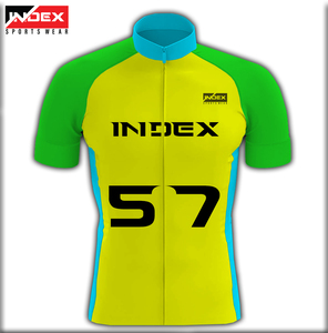 Maillot de Ciclismo para Hombre Index, Sublimado, con Cierre Completo, Manga Corta, Transpirable, Azul, Amarillo, Rojo - Product Image 3