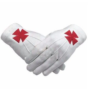 Guantes de algodón bordados a máquina con brújula cuadrada masónica 100% uso diario deportes apropiados guantes de cuero de invierno amarillos para uso diario - Product Image 3