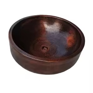 Élégant évier rond en cuivre or rose, élégant, de haute qualité, fabriqué à la main, ajoute du charme et du luxe à toute maison - Product Image 6