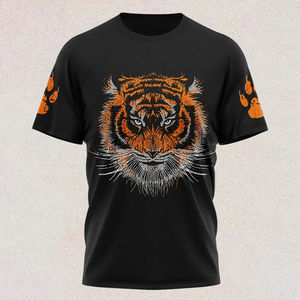Camisetas de secado rápido para gimnasio y fitness para hombre, 100% de algodón, impresión por sublimación completa, diseño personalizado, patrón de letras suaves, camisetas OEM - Product Image 1
