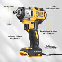 DEWALT MAX XR Kunci Pas Elektrik Tanpa Kabel 20V Kecepatan Variabel Obeng Impak Genggam Alat Perbaikan Bertenaga Baterai Kunci Impak