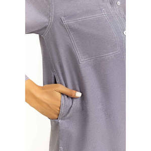 Conjunto Casual de Dos Piezas en Chambray Lila con Botones para Mujer, Talla XS/XS, Corte Holgado, para Primavera/Verano - Product Image 6