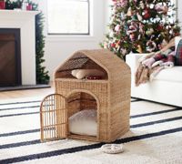Osier tissé à la main en Fiber de rotin naturel mignon maison pour animaux de compagnie le Design Simple apporte du confort à vos animaux de compagnie prix réduit du Vietnam