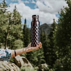 ขวดน้ำ100% ทองแดงบริสุทธิ์กันรั่วเสร็จสิ้นแบบค้อนโบราณ - Product Image 2