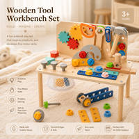 Table d'activités Montessori multifonctionnelle en bois, imprimée à la presse manuelle, pour tout-petits, avec planche sensorielle DIY et ensemble cadeau