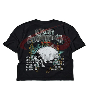 Camiseta gráfica personalizada de alta calidad Dtg/DTF Lisa 100% algodón 280gsm Heavy Boxy de gran tamaño para hombre Camisetas en blanco - Product Image 4