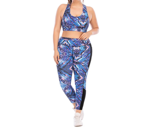 Ensemble de yoga deux pièces pour femmes, absorbant et respirant, leggings de fitness et haut de soutien-gorge pour les entraînements de gym - Product Image 2
