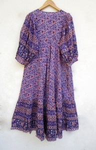 2025 colección al por mayor tie Dye caftán largo con cuello en V medias mangas tela de rayón vestido holgado con abertura lateral caftanes de primavera - Product Image 2