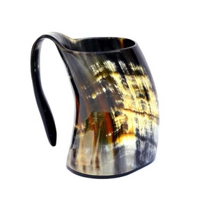Moderna Taza Americana Religiosa de Cuerno de Búfalo para Beber, Excelente Calidad, Artesanía Ecológica Hecha a Mano para Café y Bebidas - Product Image 1
